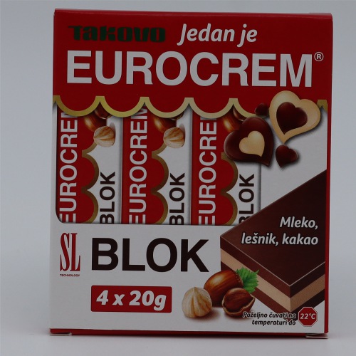 Eurocrem blok 4x20g - Swisslion 